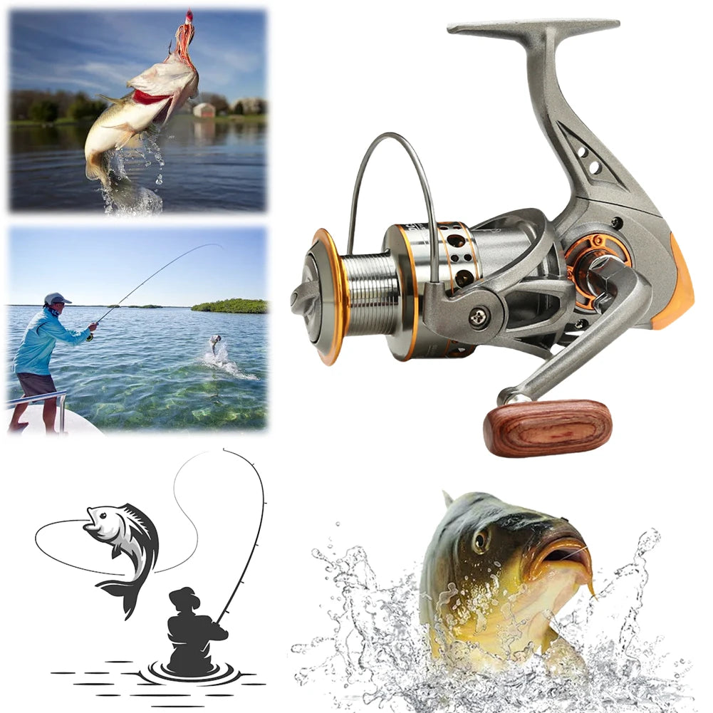 Spinning Fishing Reel CNC Metal Spool Spinning Reel All Purpose Fishing Spinning Reel for Freshwater Saltwater