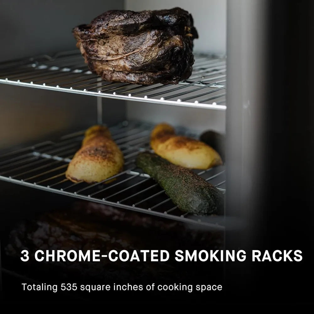 Electric Vertical BBQ Smoker With Analog Temperature Control