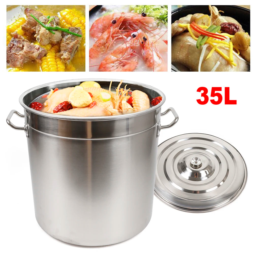 Multipurpose Thickened Stainless Steel Soup and Stock Pot with Lid
