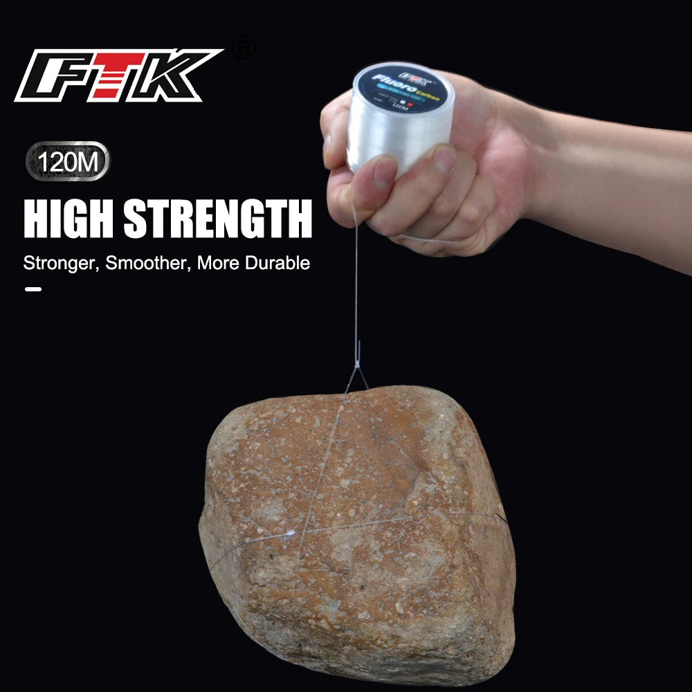 FTK Fluorocarbon Coated Fishing Line Carbon Fiber Leader For Ocean Surfcasting And Freshwater