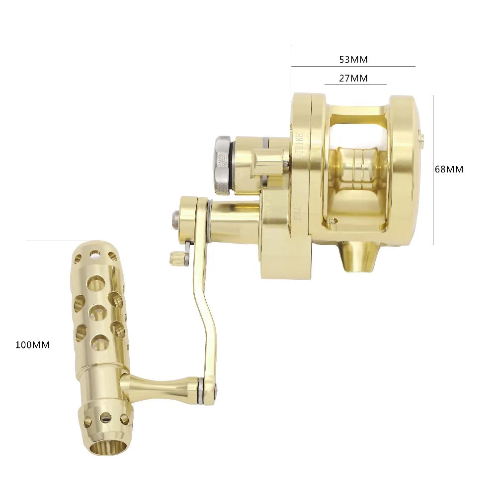 ChannelMay Trolling Reel 2-Speed Lever Drag Saltwater Big-Game Offshore GearProPlus