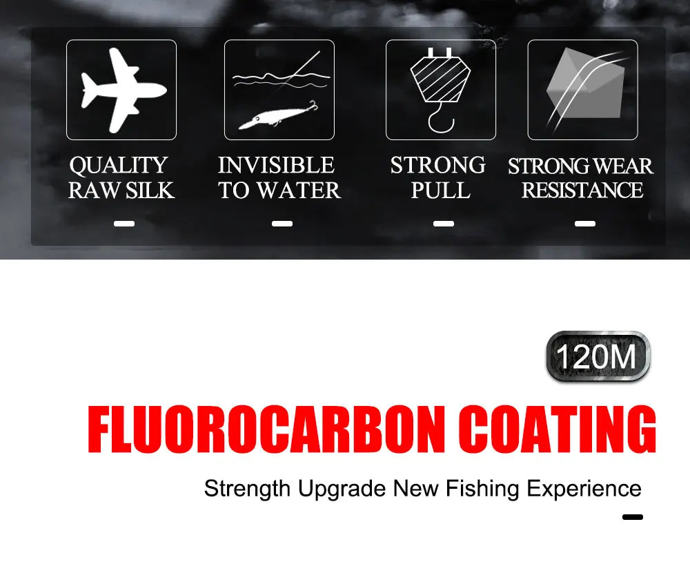 FTK Fluorocarbon Coated Fishing Line Carbon Fiber Leader For Ocean Surfcasting And Freshwater