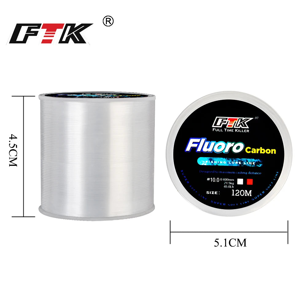FTK Fluorocarbon Coated Fishing Line Carbon Fiber Leader For Ocean Surfcasting And Freshwater