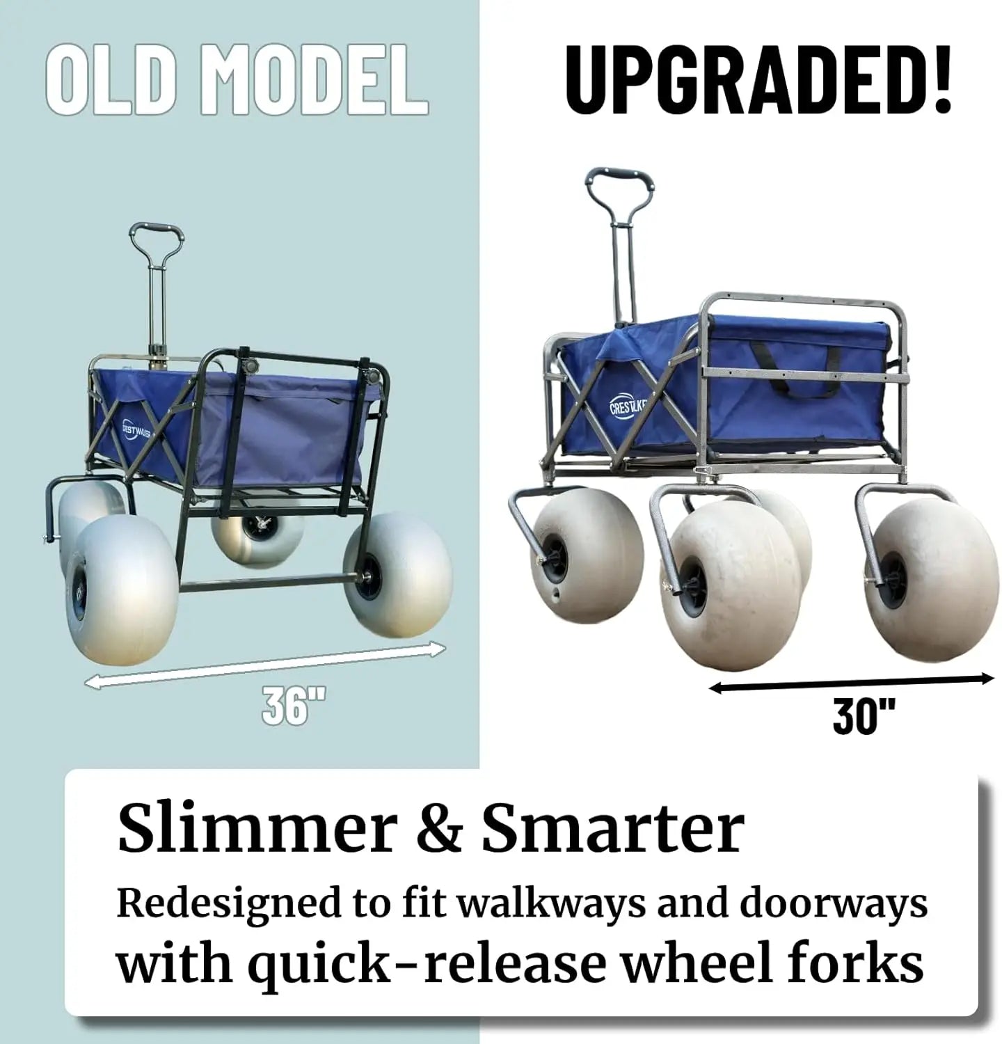 XMSJ Beach Cart Balloon Wheels Collapsible Wagon For Sand