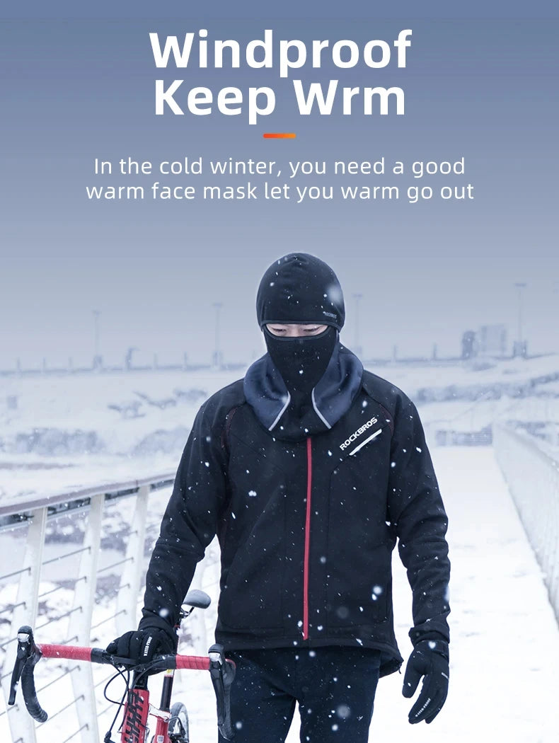 Rockbros Cycling Face Mask Balaclava Winter Warmer for Outdoor Sports