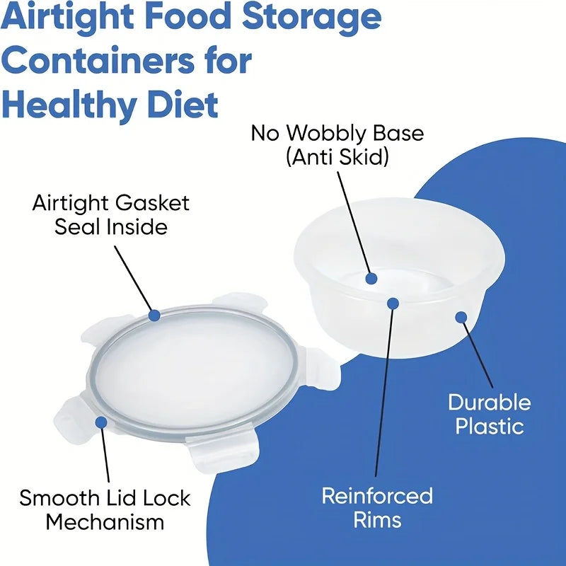AEDG 48 Pack Leakproof Food Storage Containers Set With Easy Snap Lids BPA Free Labels And Marker