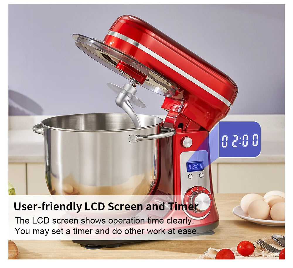 Biolomix Stand Mixer 1200W 6-Speed Tilt-Head Kitchen Appliance