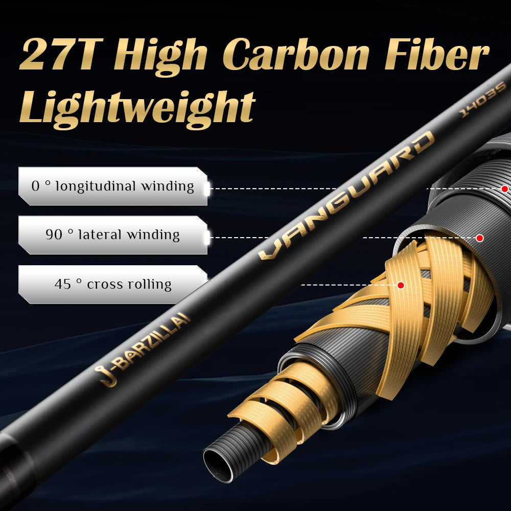 J-BARZILLAI Vanguard Carbon Surfing Spinning Rod Ultra High Sensitivity Graphite