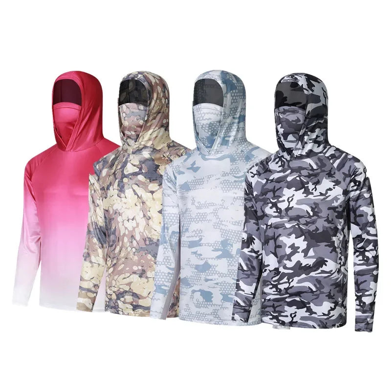 Fishing Shirt Men Sun Protection Long Sleeve UV T Shirt
