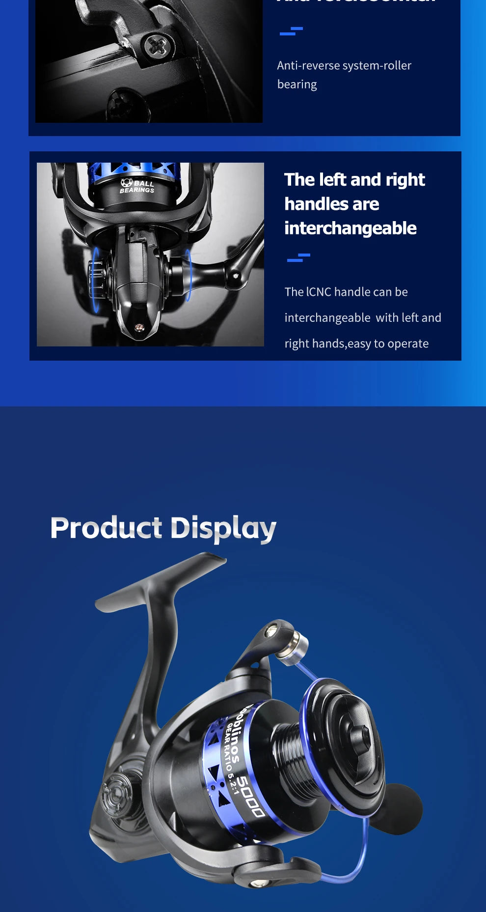 Rooblinos Easting Spinning Fishing Reel