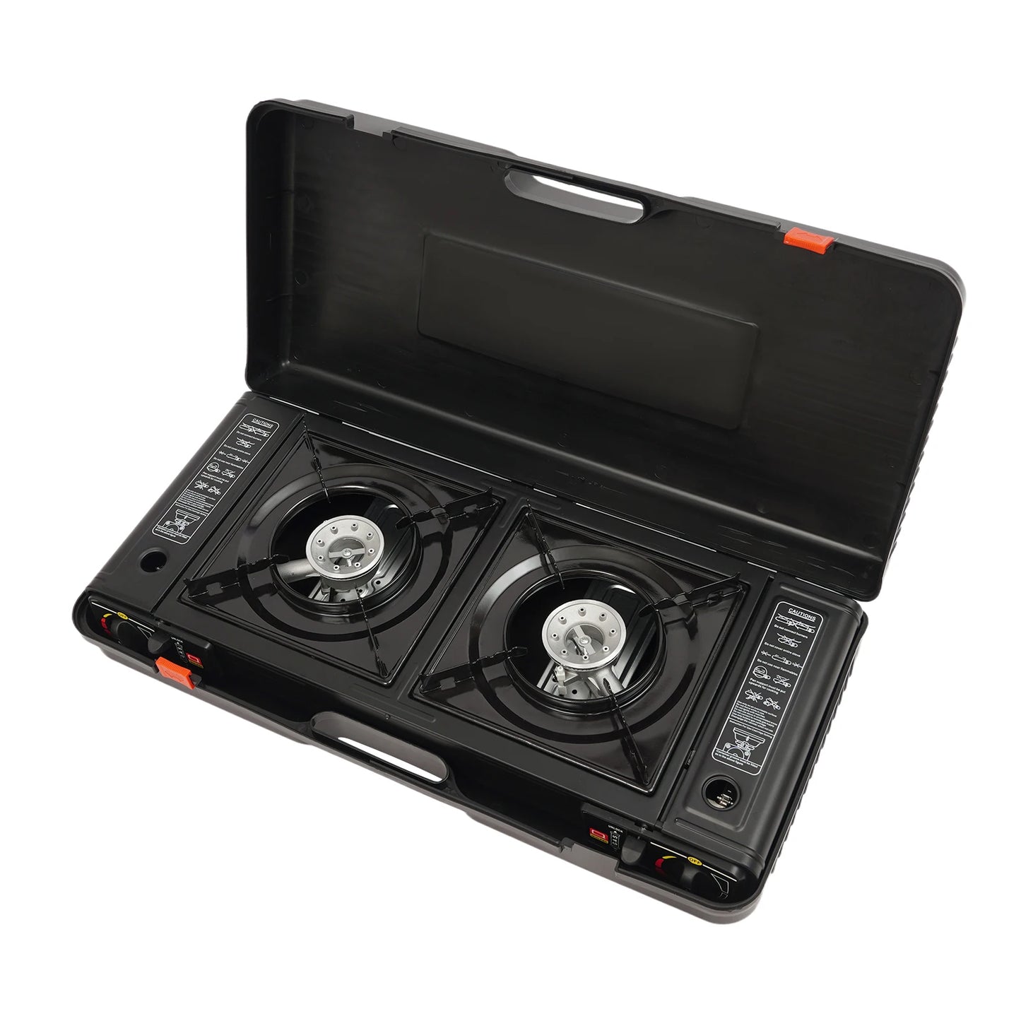 None 2-Burner Portable Camping Stove Kit With Carrying Case