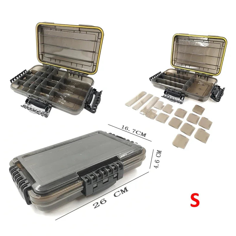 Large Capacity Waterproof Fishing Tackle Box Storage Case For Hooks Bait And Accessories Plastic A188