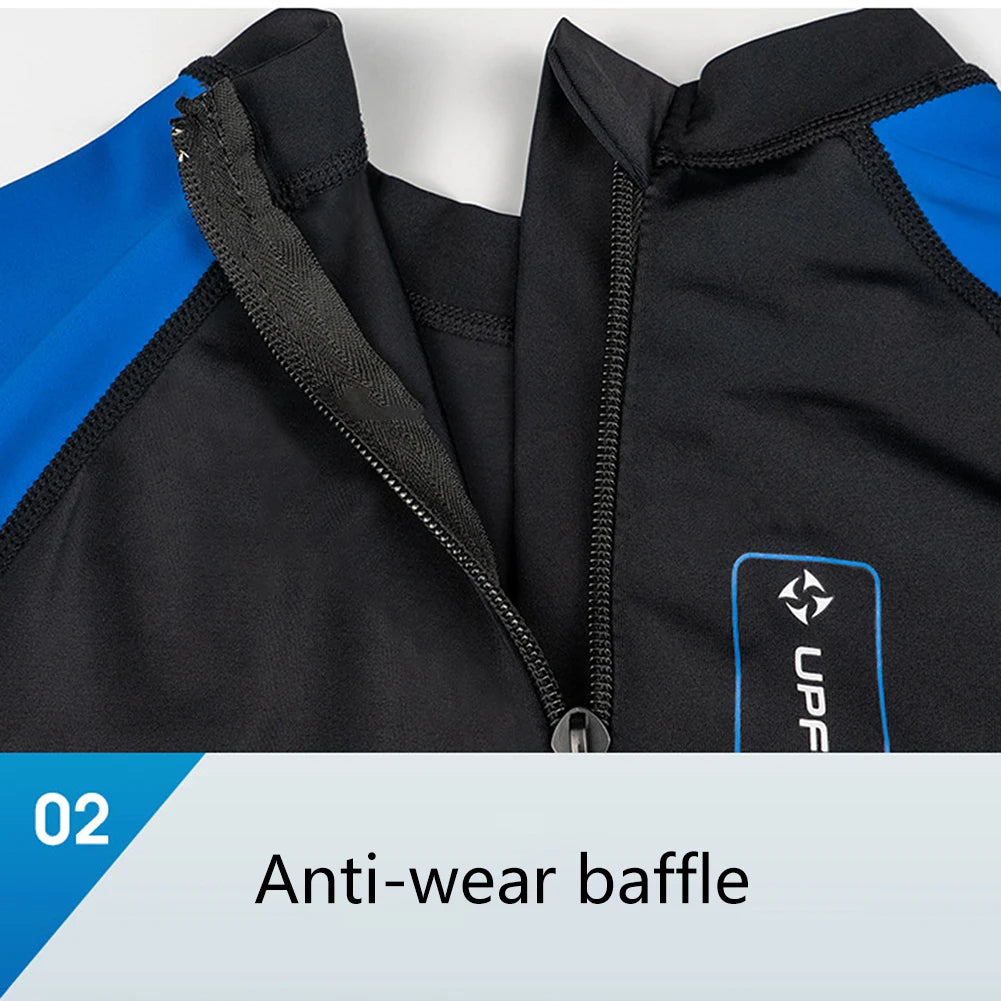 Alloet Men Long Sleeve Wetsuit for Diving Sunscreen Protection Snorkeling Surfing