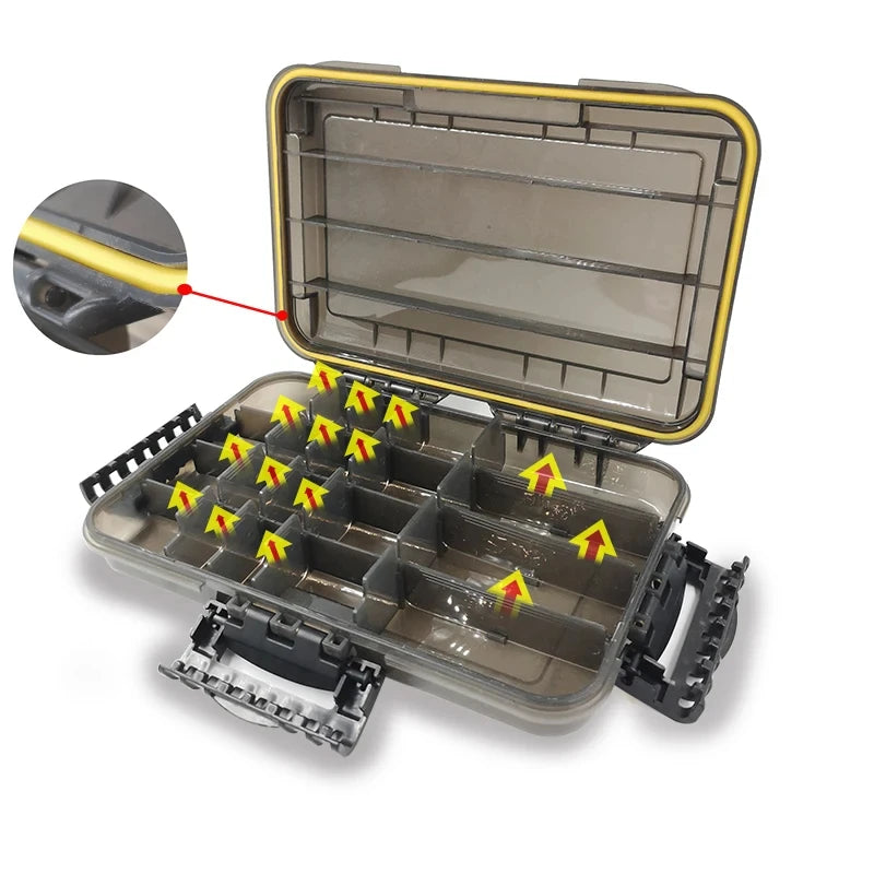 Large Capacity Waterproof Fishing Tackle Box Storage Case For Hooks Bait And Accessories Plastic A188