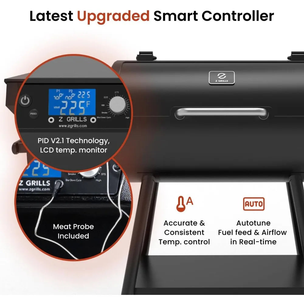 Z Grills ZPG 550B2 Wood Pellet BBQ Grill PID Control