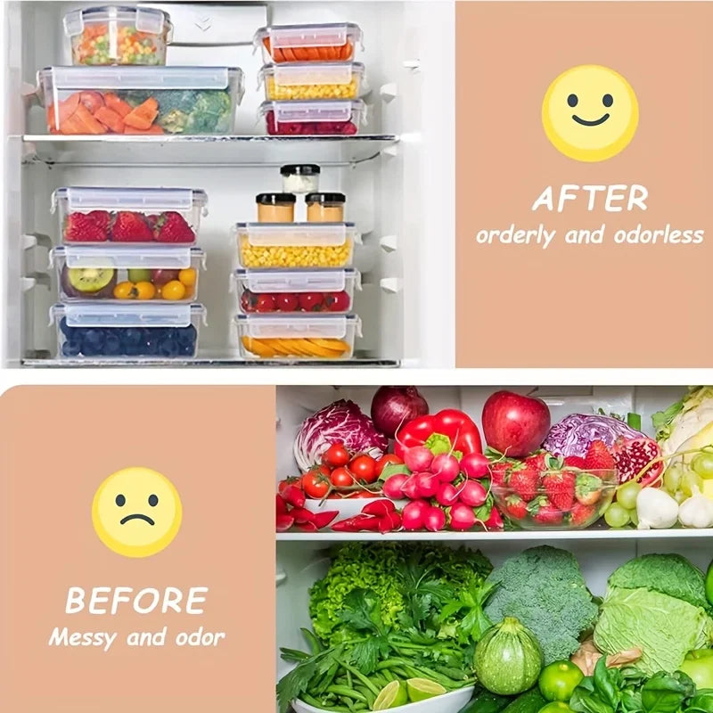 AEDG 48 Pack Leakproof Food Storage Containers Set With Easy Snap Lids BPA Free Labels And Marker