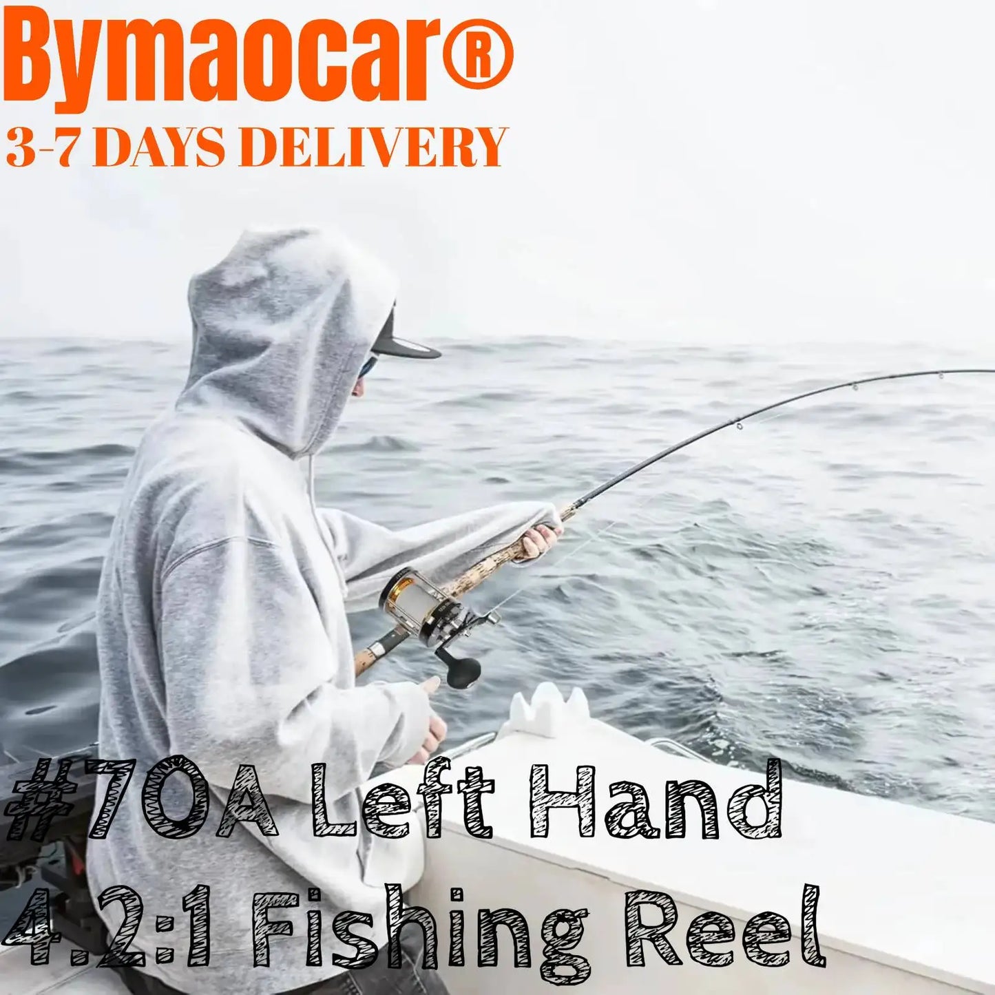 Left Hand Retrieve Baitcast Reel Four Point Two To One