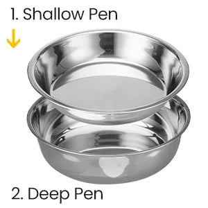 Two Piece Stainless Steel Chafer Buffet Set Water Pan Lid