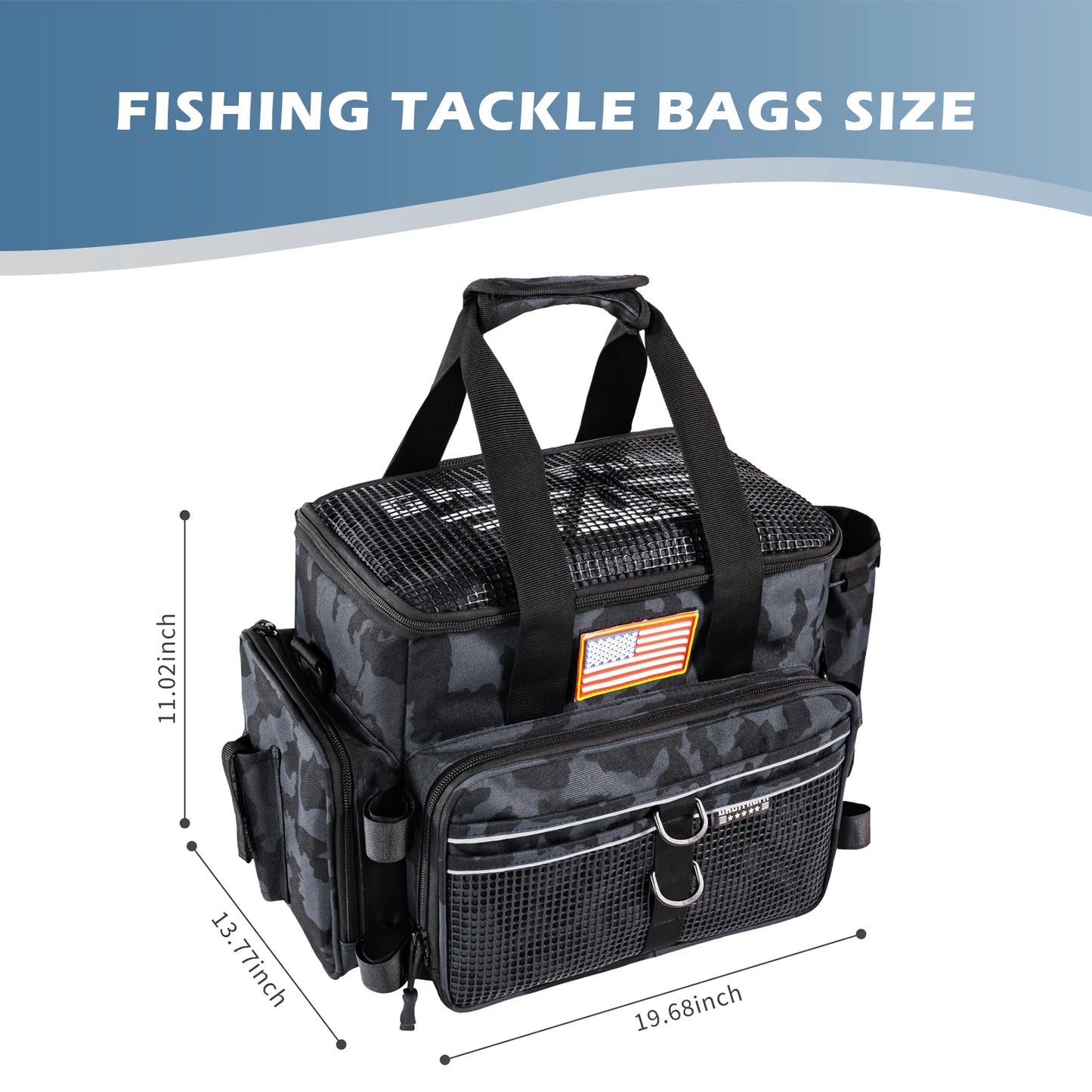 Salt Water Resistant Fishing Tackle Bags Tackle Box Bag For High Capacity Storage