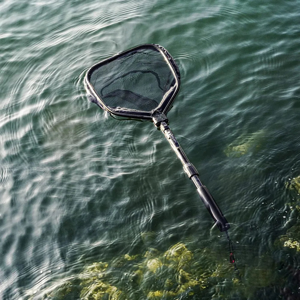Collapsible Fishing Landing Net With Telescoping Pole Handle