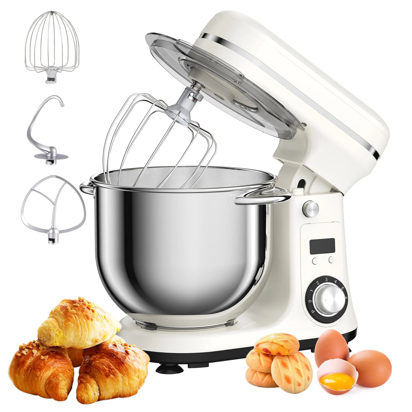 Biolomix Stand Mixer 1200W 6-Speed Tilt-Head Kitchen Appliance
