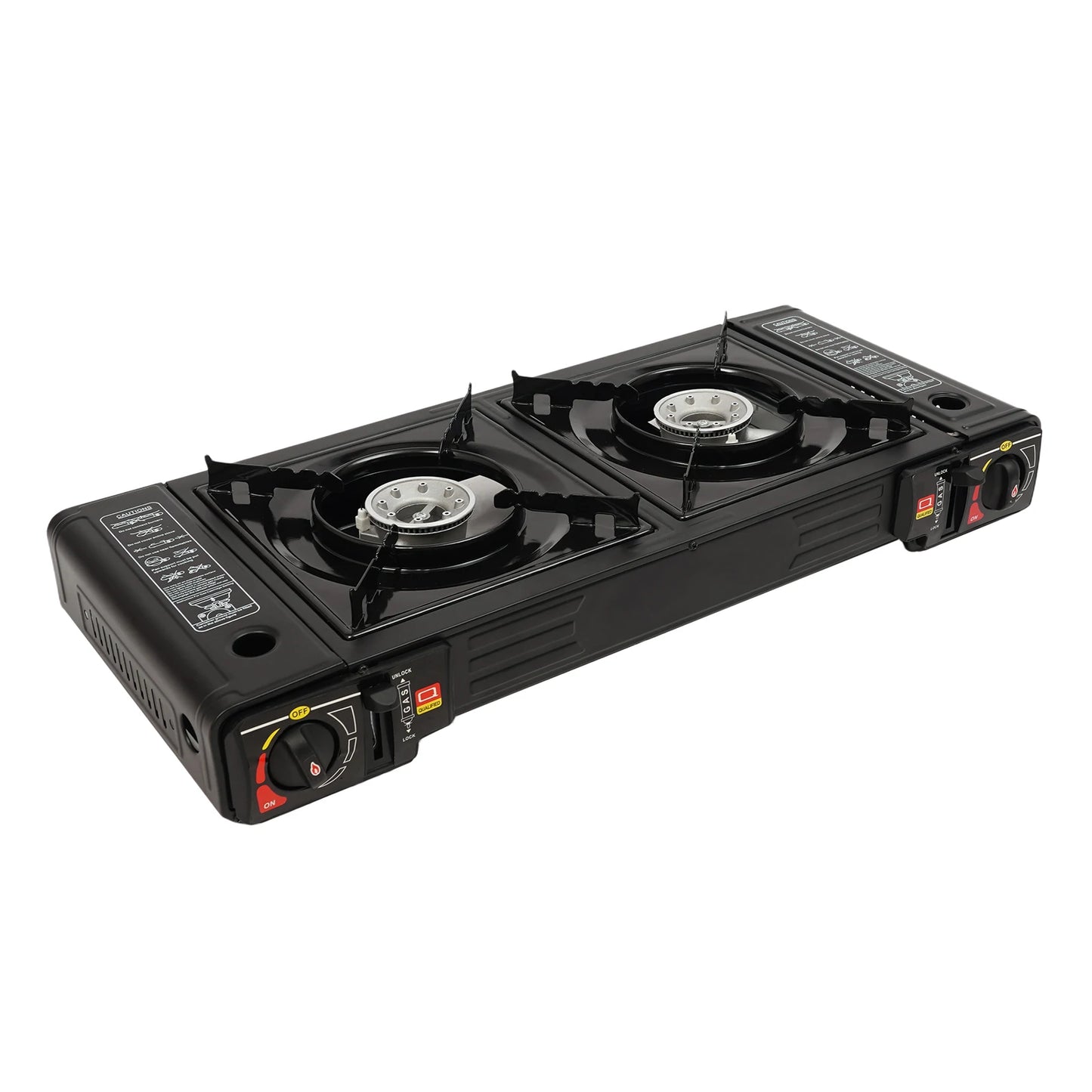 None 2-Burner Portable Camping Stove Kit With Carrying Case