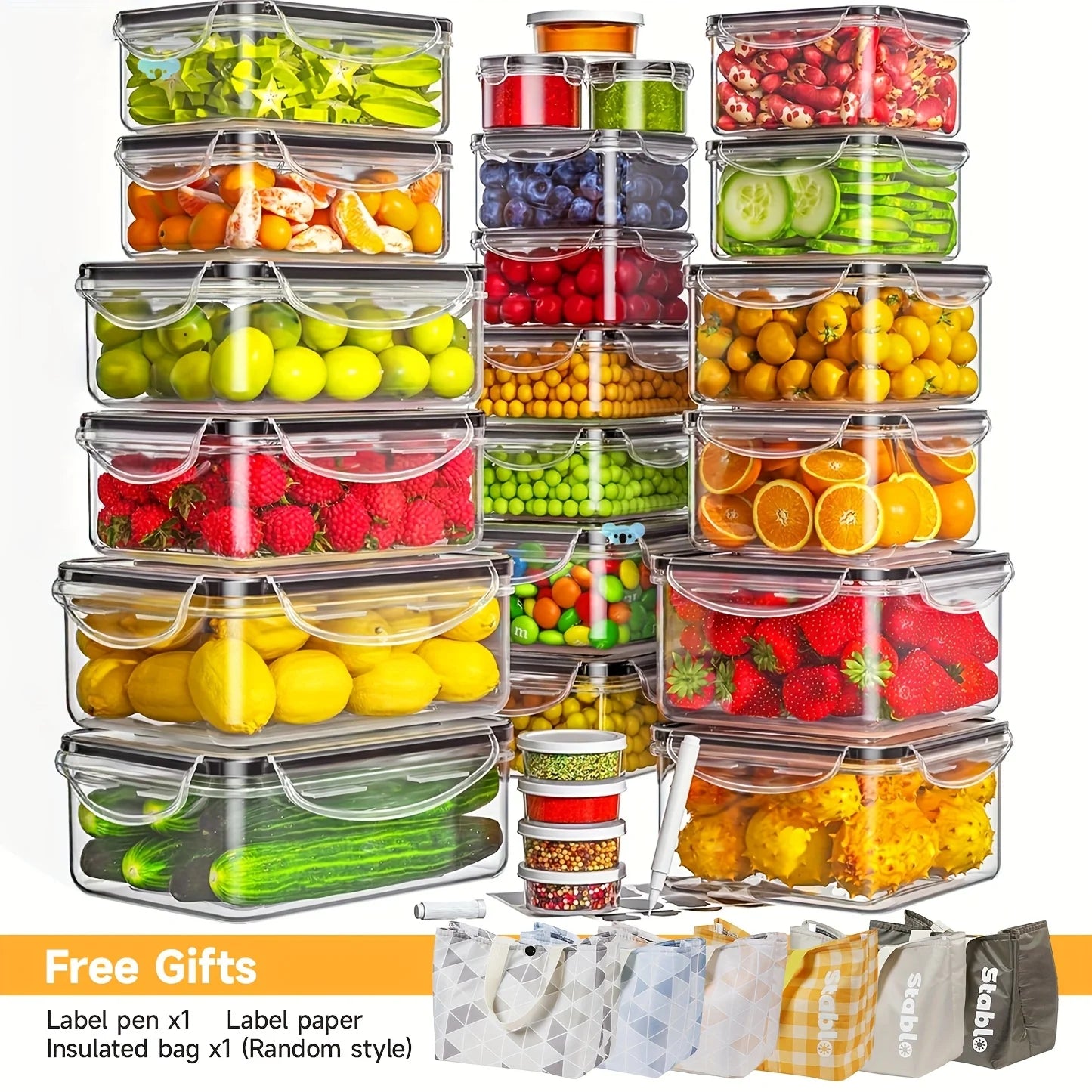 BPA-Free Food Storage Set With Airtight Containers And Lids