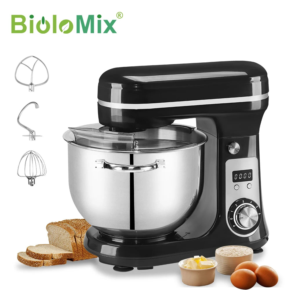 Biolomix Stand Mixer 1200W 6-Speed Tilt-Head Kitchen Appliance