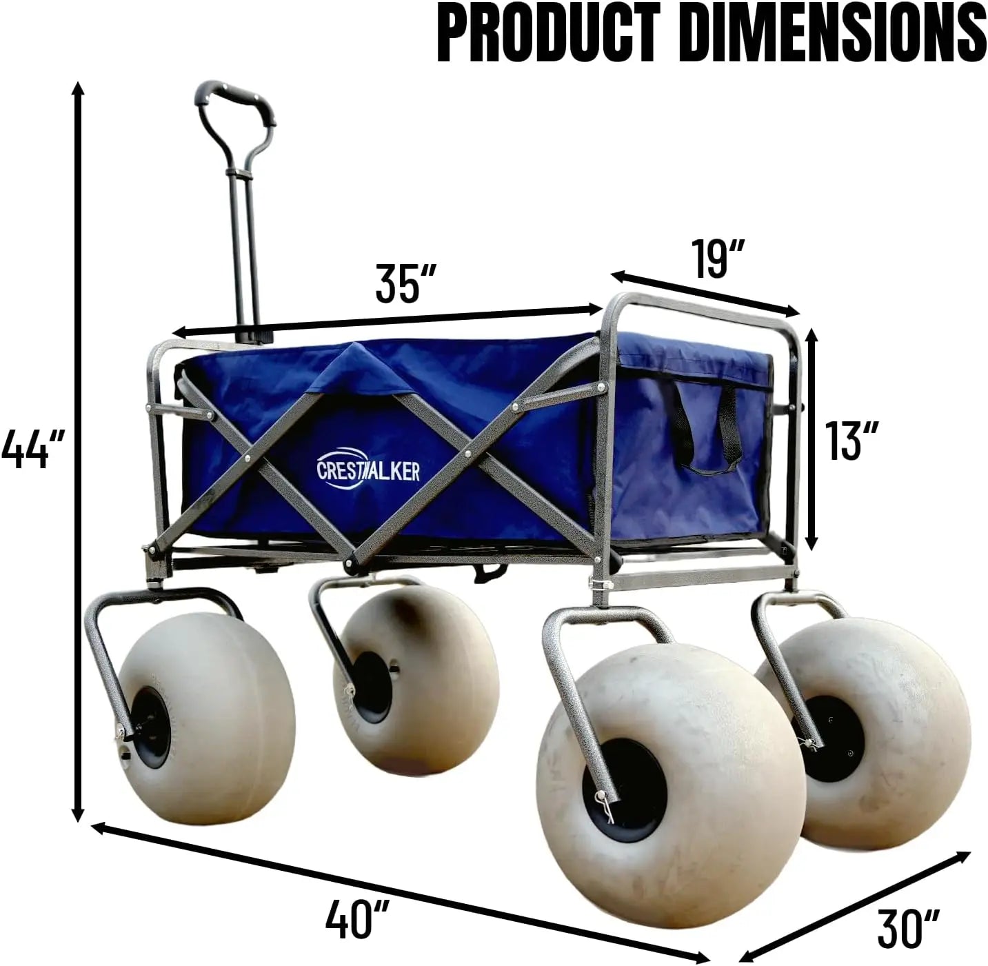 XMSJ Beach Cart Balloon Wheels Collapsible Wagon For Sand