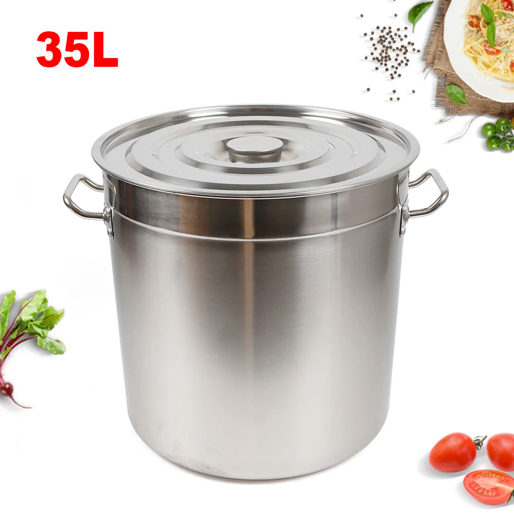 Multipurpose Thickened Stainless Steel Soup and Stock Pot with Lid