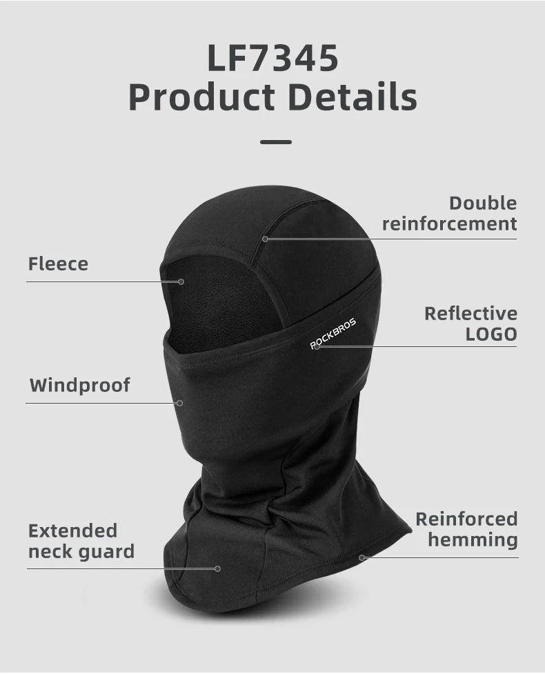 Rockbros Cycling Face Mask Balaclava Winter Warmer for Outdoor Sports
