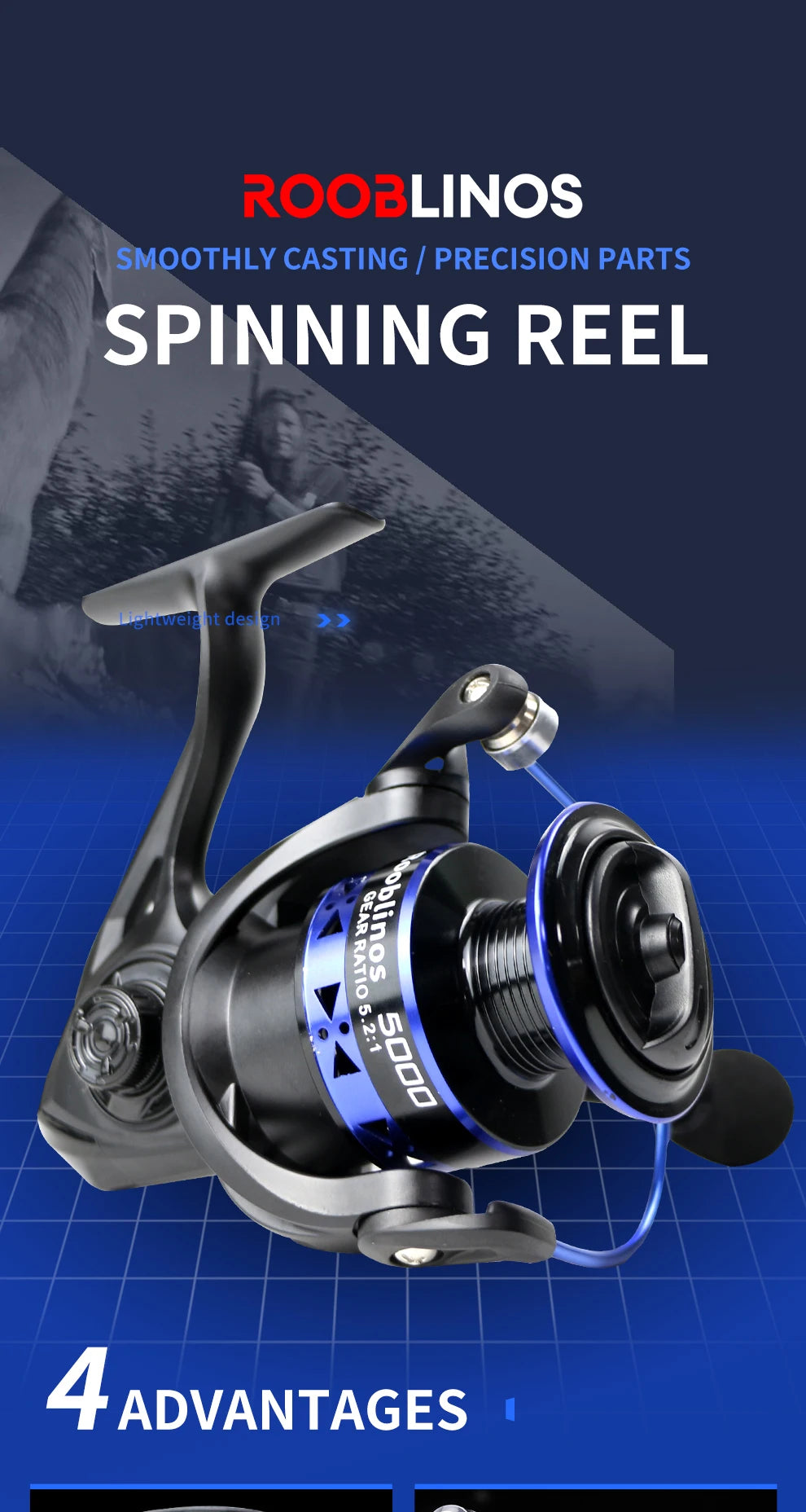 Rooblinos Easting Spinning Fishing Reel