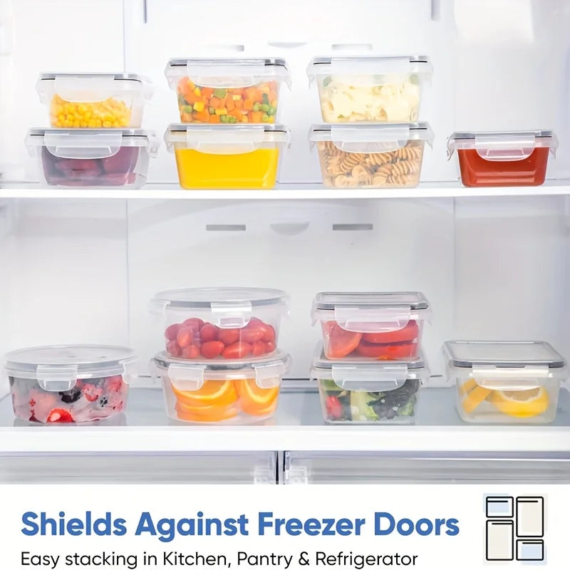 AEDG 48 Pack Leakproof Food Storage Containers Set With Easy Snap Lids BPA Free Labels And Marker