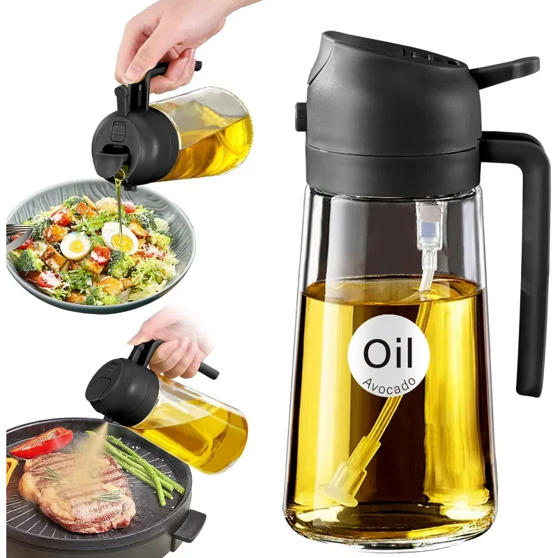 Glass Olive Oil Sprayer Dispenser For Cooking Salad Frying And Barbecue Kitchen Use