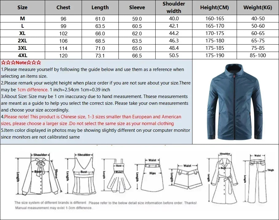 NONECN Men's Ultralight Ice Silk UV Protected Summer Jacket