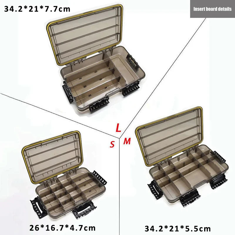Large Capacity Waterproof Fishing Tackle Box Storage Case For Hooks Bait And Accessories Plastic A188