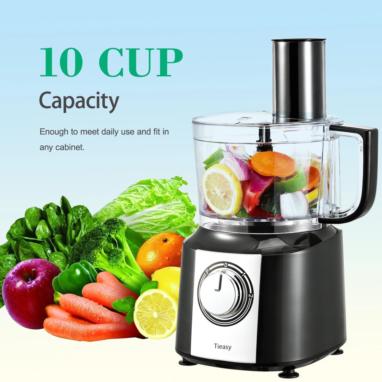 TopStrong 5in1 Electric Food Processor 600W Multifunction Kitchen Appliance