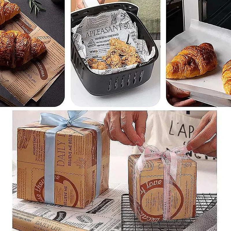 Baking Paper Sheets Pack for Holiday Cookies Nonstick Parchment Paper