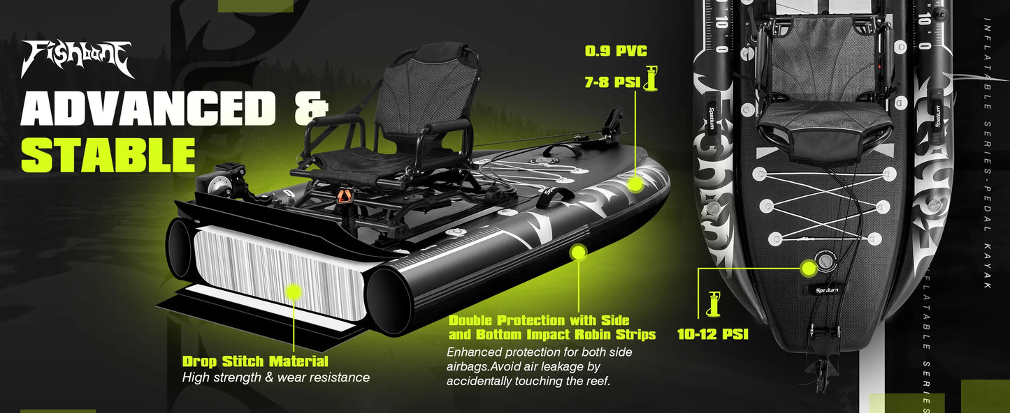 Spatium Fishing Kayak Pedal Drive Power System Sit On Top