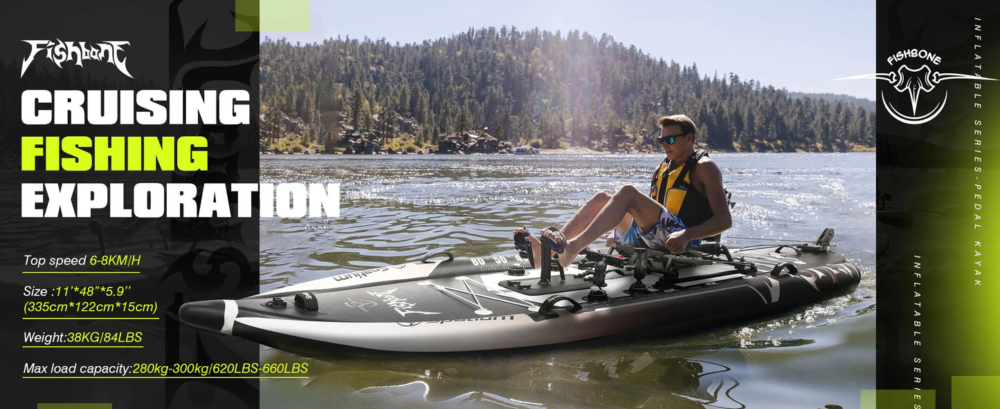 Spatium Fishing Kayak Pedal Drive Power System Sit On Top