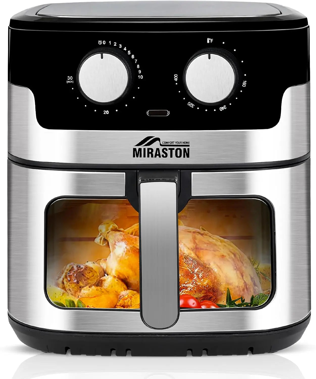 Iosn Stainless Steel Air Fryer With Visual Window And Basket