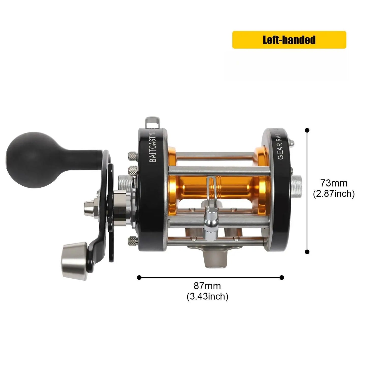 Left Hand Retrieve Baitcast Reel Four Point Two To One