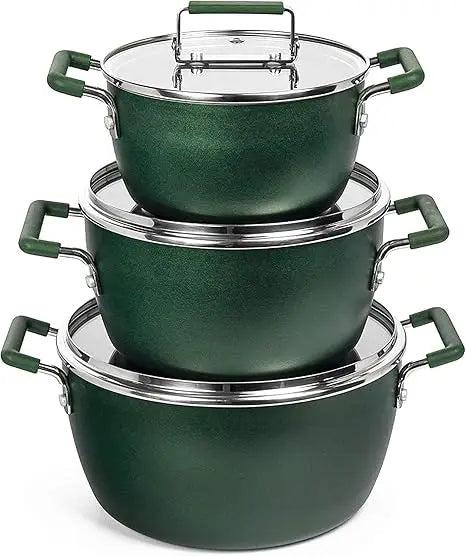 Nonstick Stackable Cookware Set for Everyday Home Kitchen Use