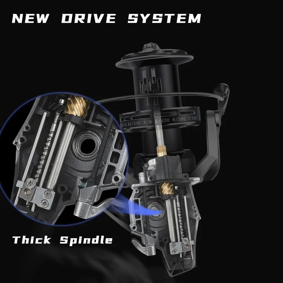 Spinning Reel 8000 10000 12000 Surf Fishing Aluminum Frame Drag