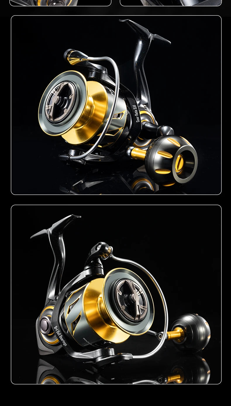 Rooblinos SW Spinning Reel Ultralight Carbon Fiber Surf Reel 18kg Max Drag Saltwater Freshwater Fishing Wheel Tackle Reels