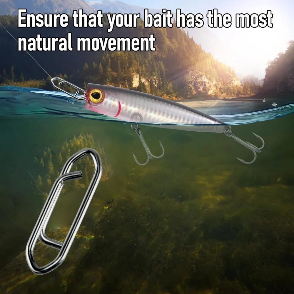 50 Pack IndustrialGrade StainlessSteel PowerSpeed Fishing Clips QuickChange Lures