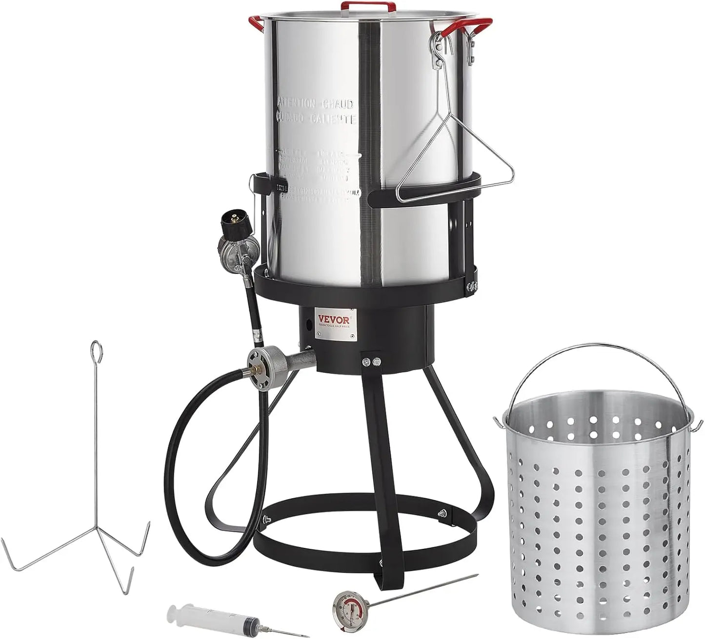 XMSJ Turkey Fryer Boiler Steamer Set With 54000 BTU Burner