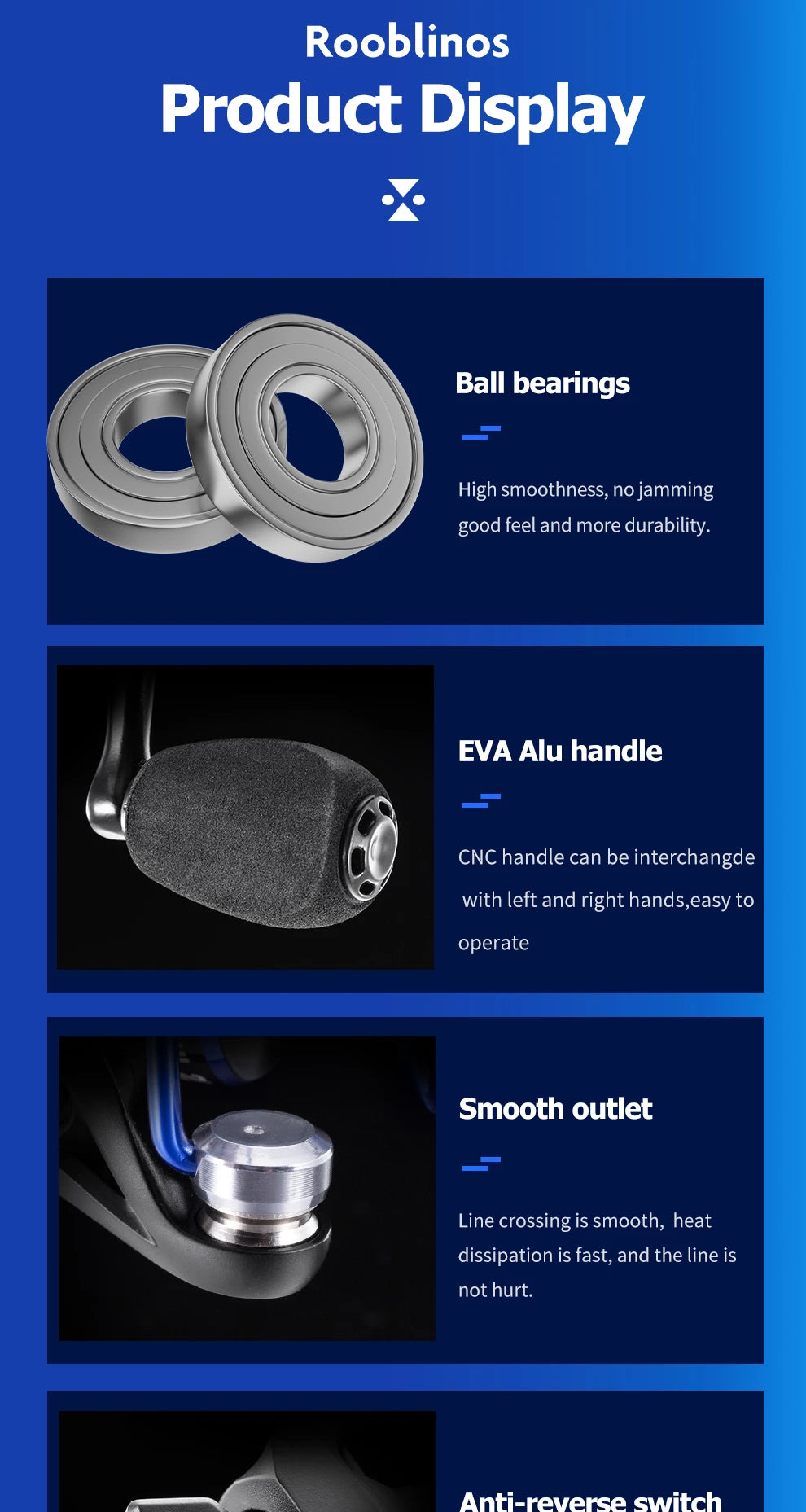 Rooblinos Easting Spinning Fishing Reel
