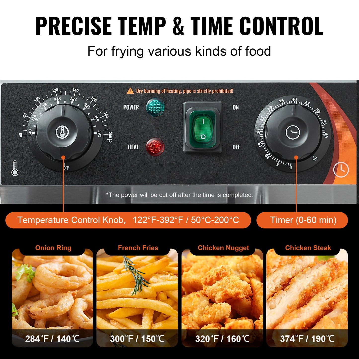 SucceBuy Electric Deep Fryer With Dual Removable Tanks For Commercial Countertop