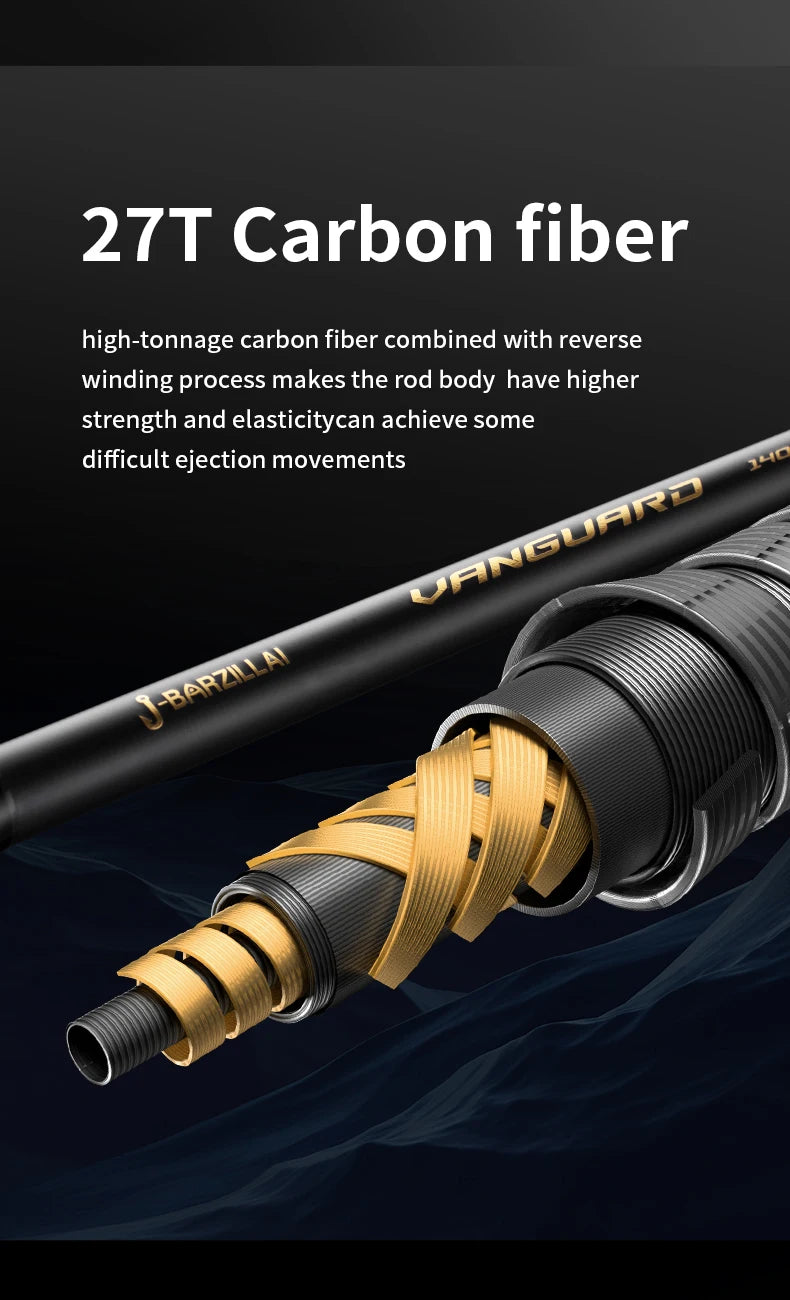 J-BARZILLAI Vanguard Carbon Surfing Spinning Rod Ultra High Sensitivity Graphite